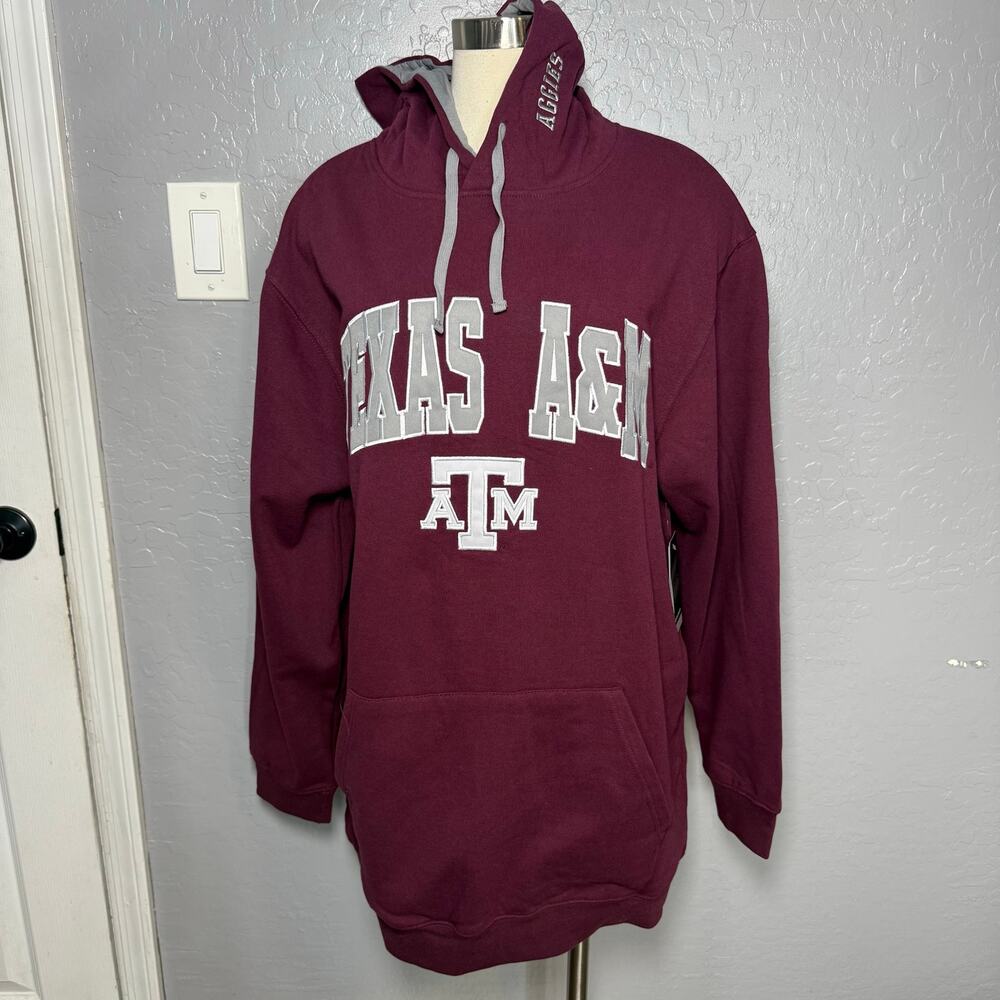 Colosseum Texas A&M Aggies Arch Logo Hoodie Mens 1XT Maroon Fleece Sweatshirt